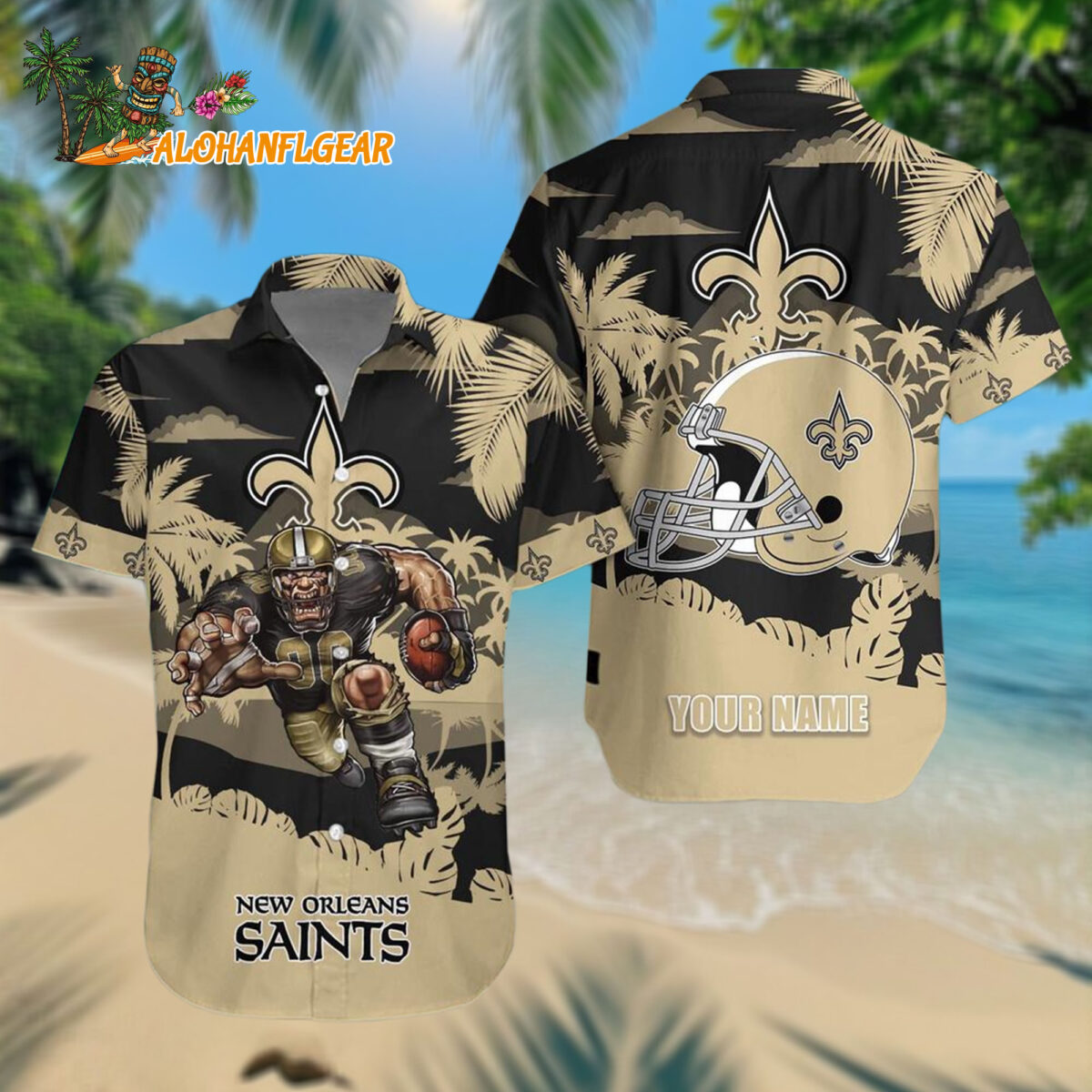 New Orleans Saints Football Mascot Summer Hawaiianan Shirt