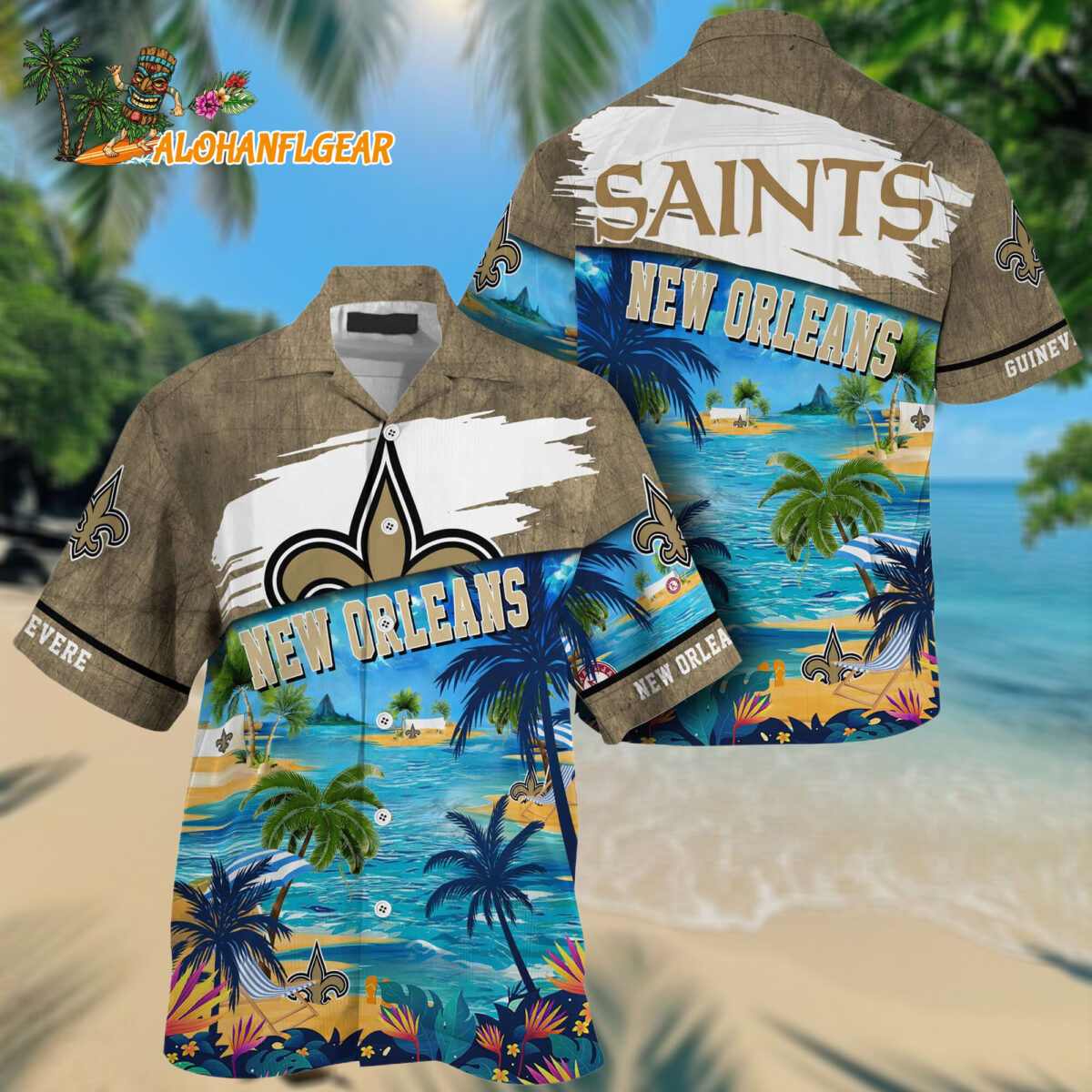 New Orleans Saints Palm Tree Hot Summer Hawaiian Shirt Gifts Sport Fans