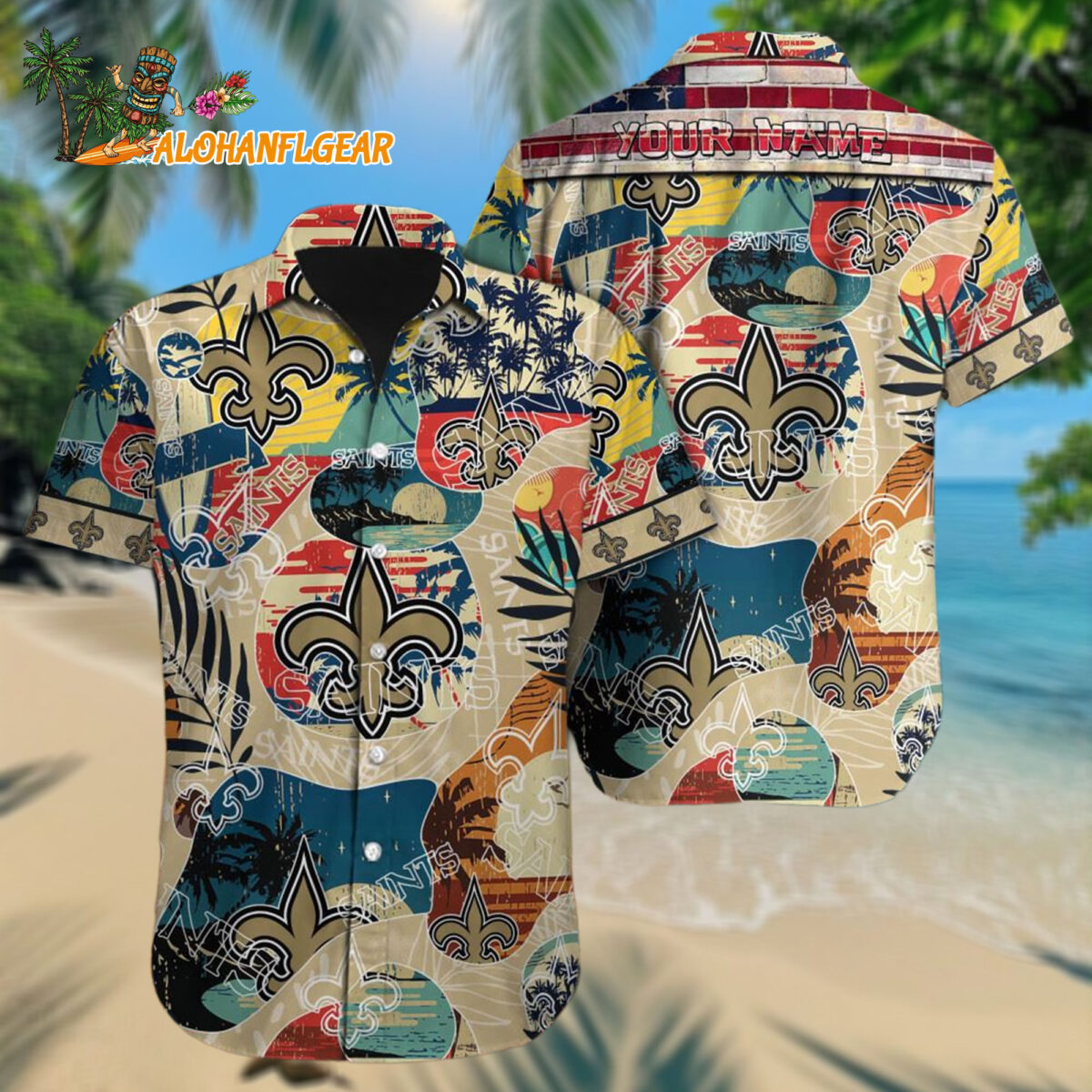 New Orleans Saints Retro Hawaiianan Shirt Special Vintage Style Hawaiianan Button Shirt