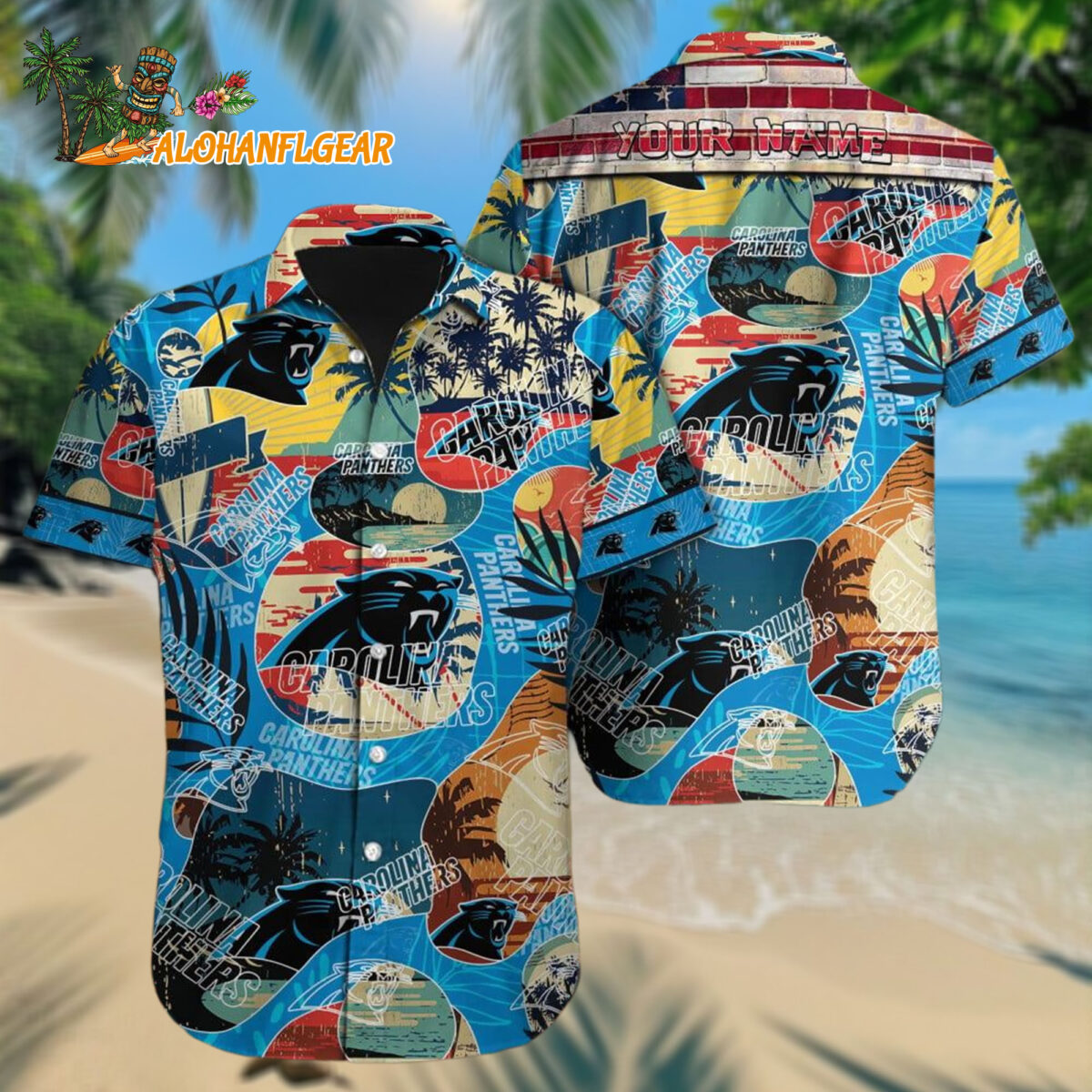 Nfl Carolina Panthers Retro Hawaiianan Shirt Special Vintage Style Hawaiianan Button Shirt