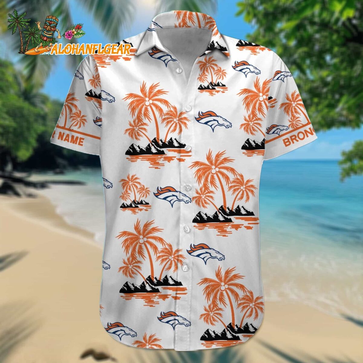 Nfl Denver Broncos Palm Tree Tropical Summer Hawaiian Shirt 1