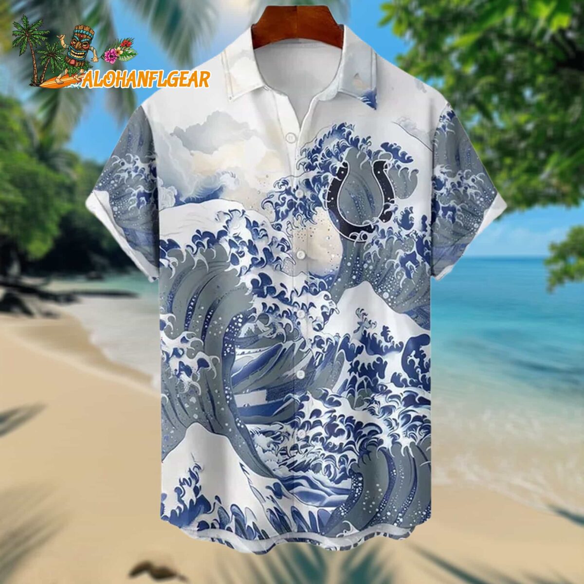 Nfl Indianapolis Colts Football Special Great Wave Hawaiian Shirt 1
