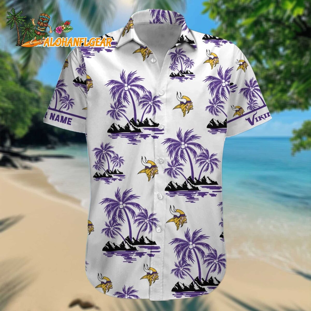 Nfl Minnesota Vikings Palm Tree Tropical Summer Hawaiian Shirt 1