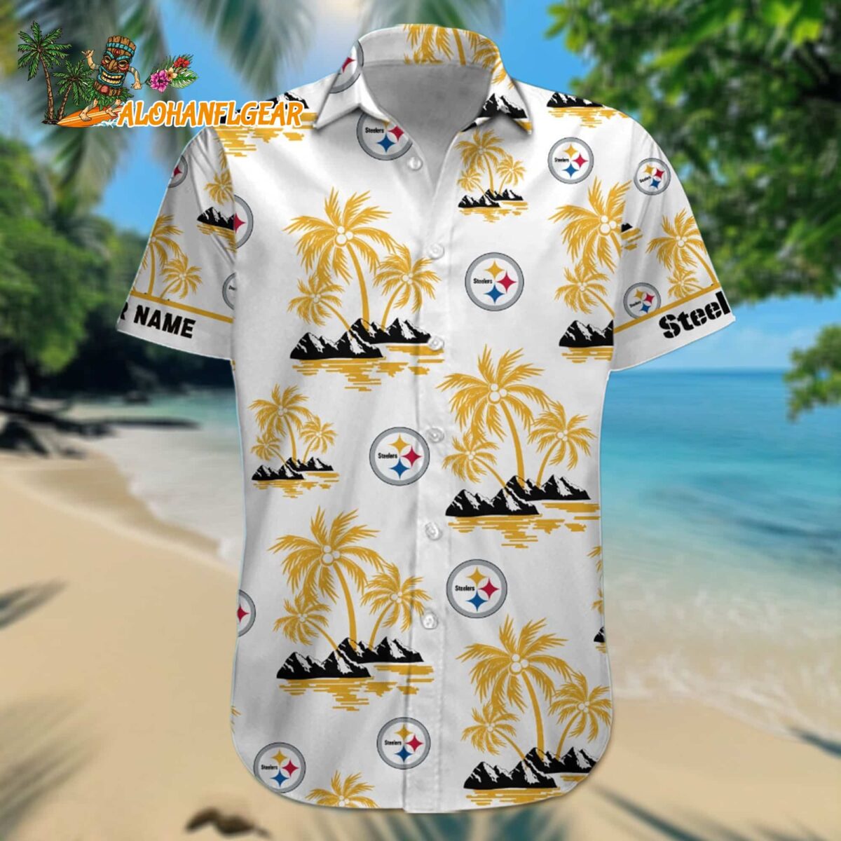 Nfl Pittsburgh Steelers Palm Tree Tropical Summer Hawaiian Shirt 1