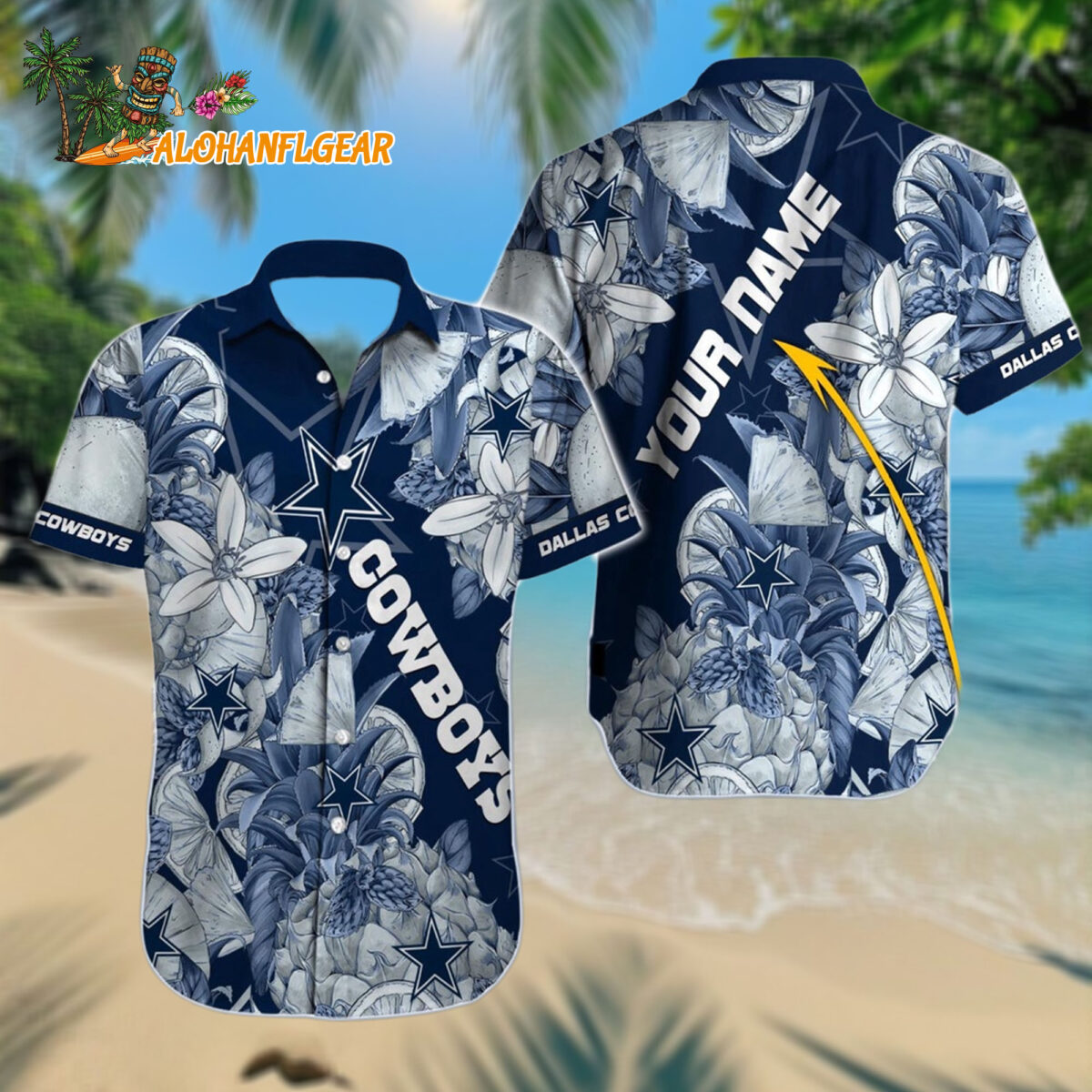 Personalized Dallas Cowboys Hawaiianan Shirt Special Tropical Fruit Aloha Shirt