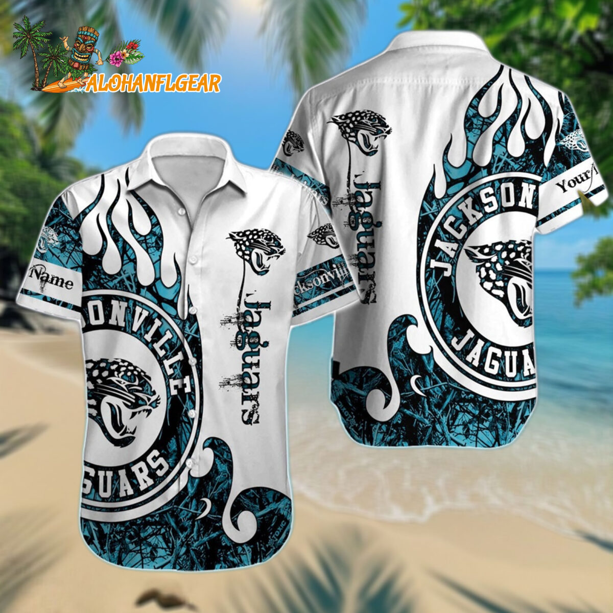 Personalized Jacksonville Jaguars Hawaiianan Shirt Special Realtree Hunting Design Aloha Shirt