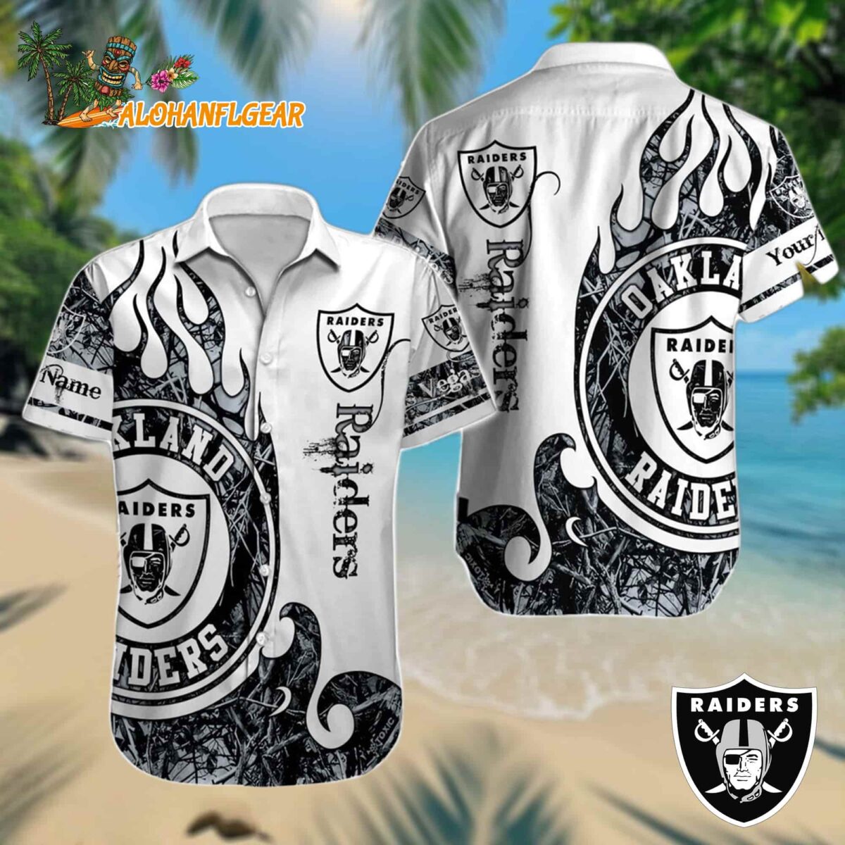 Personalized Las Vegas Raiders Hawaiian Shirt Special Realtree Hunting Design Aloha Shirt