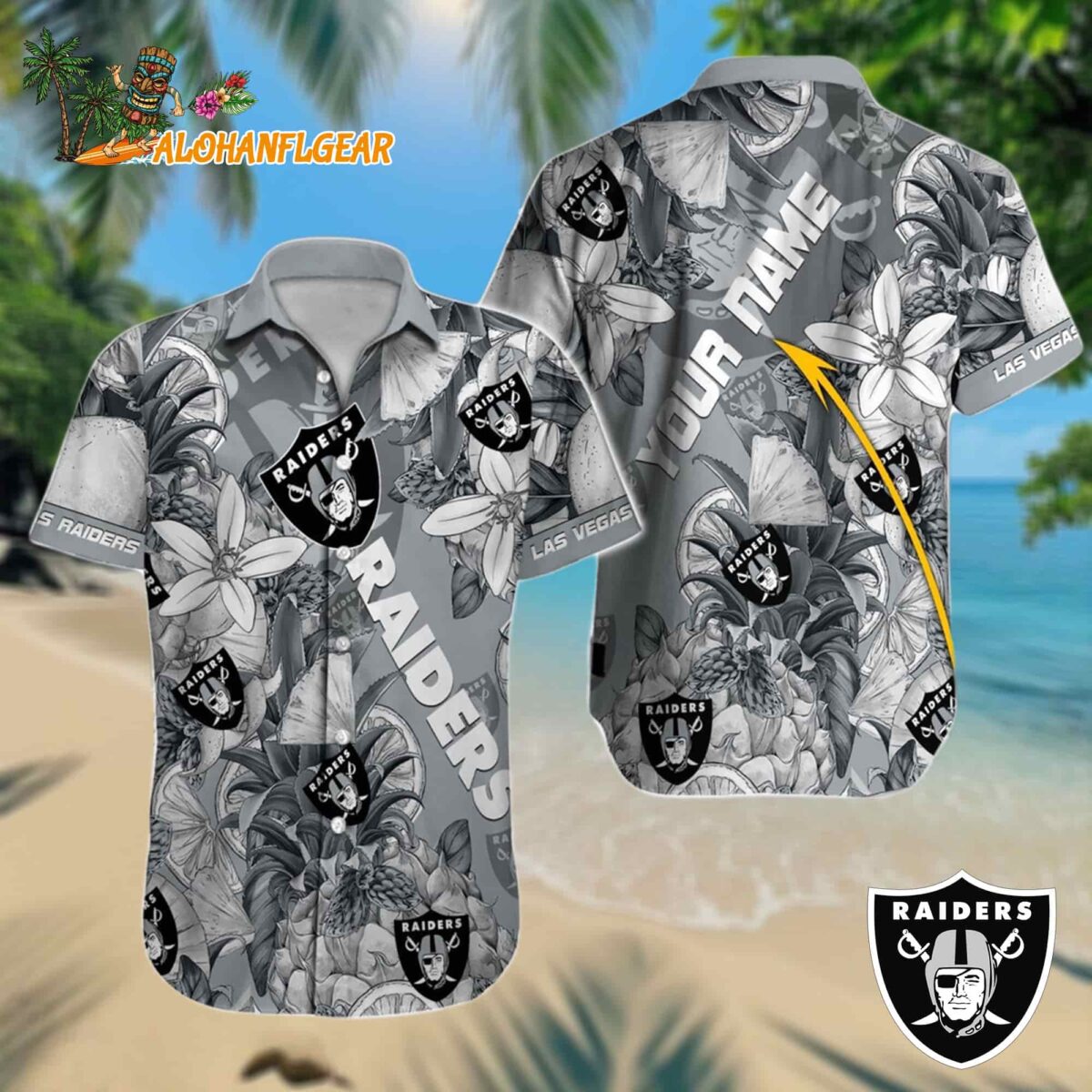 Personalized Las Vegas Raiders Hawaiian Shirt Special Tropical Fruit Aloha Shirt