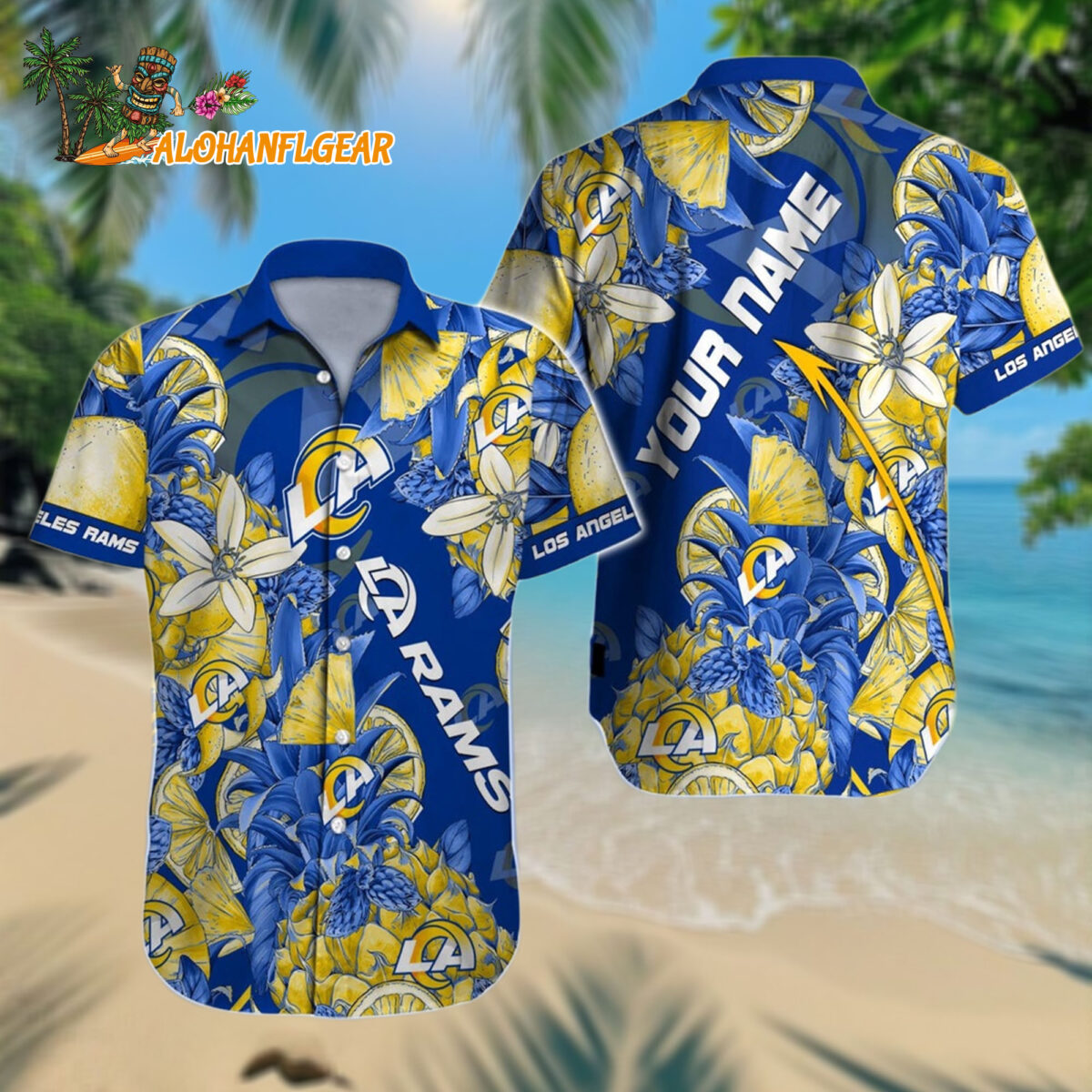 Personalized Los Angeles Rams Hawaiianan Shirt Special Tropical Fruit Aloha Shirt