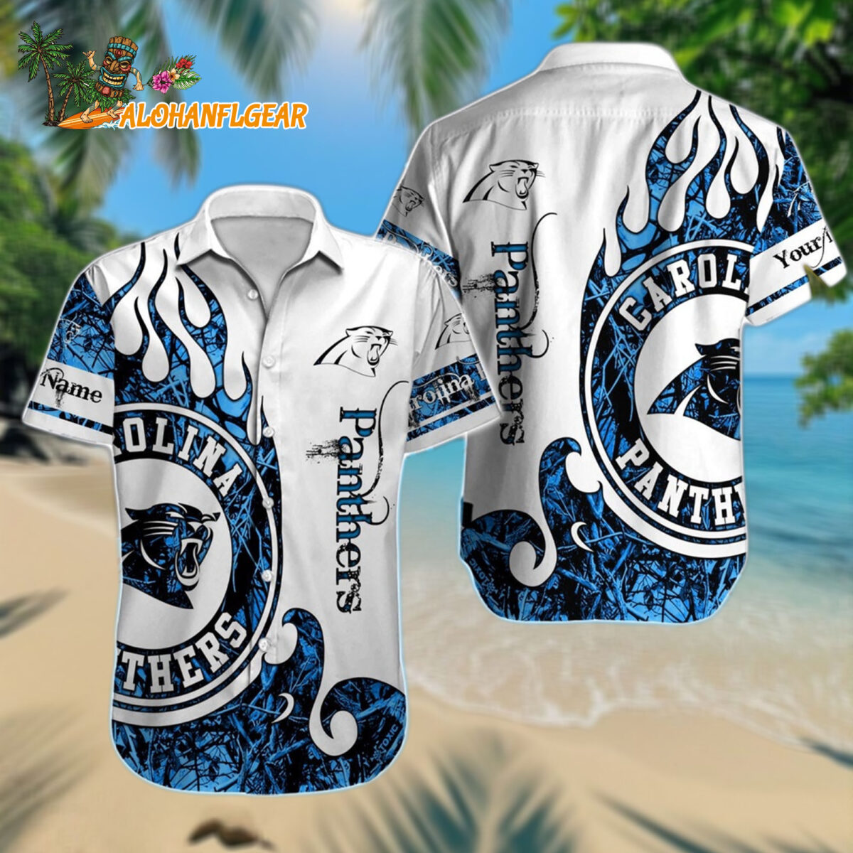 Personalized Nfl Carolina Panthers Hawaiianan Shirt Special Realtree Hunting Design Aloha Shirt
