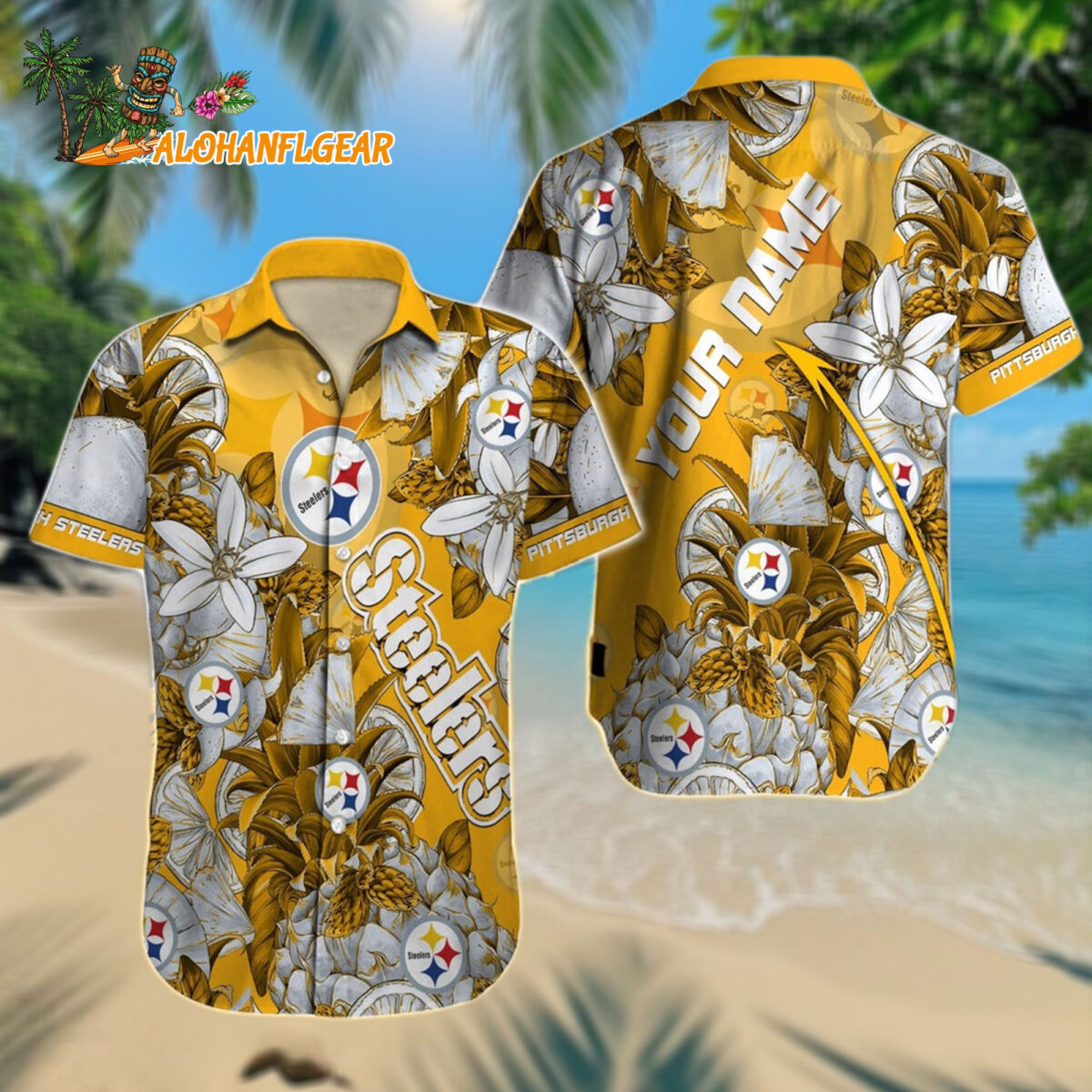 Personalized Pittsburgh Steelers Hawaiianan Shirt Special Tropical Fruit Aloha Shirt