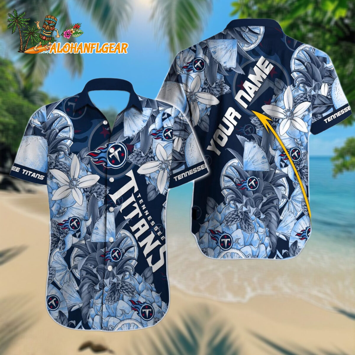 Personalized Tennessee Titans Hawaiianan Shirt Special Tropical Fruit Aloha Shirt