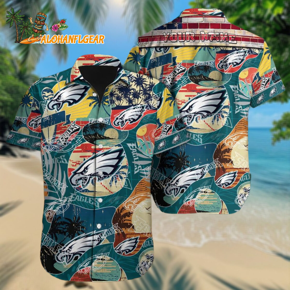 Philadelphia Eagles Retro Hawaiianan Shirt Special Vintage Style Hawaiianan Button Shirt