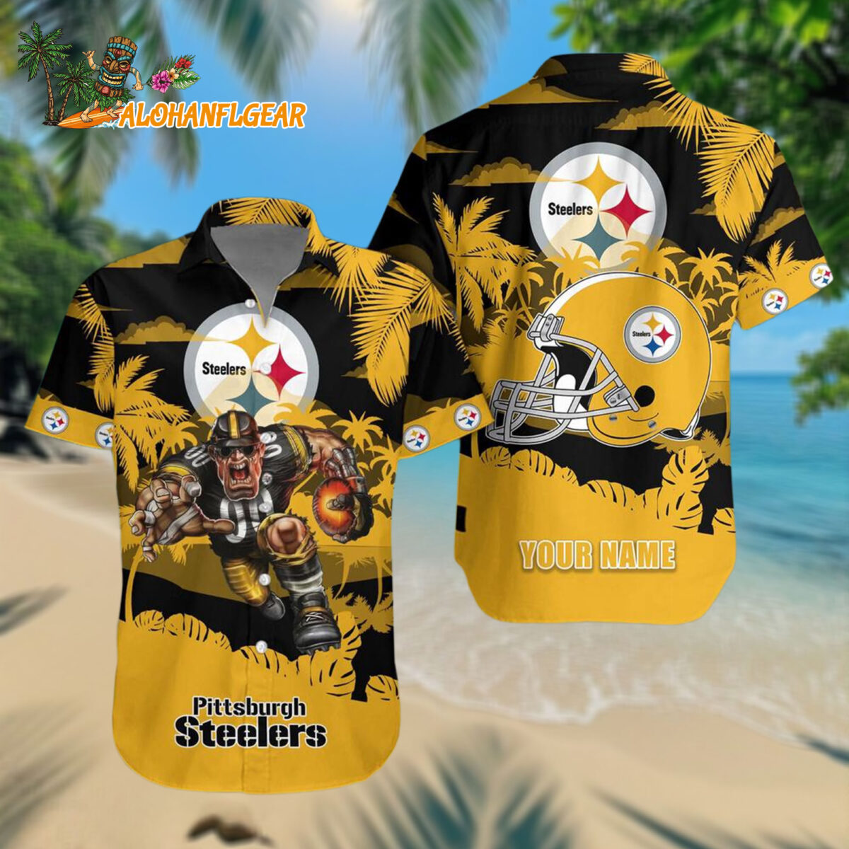 Pittsburgh Steelers Football Mascot Summer Hawaiianan Shirt
