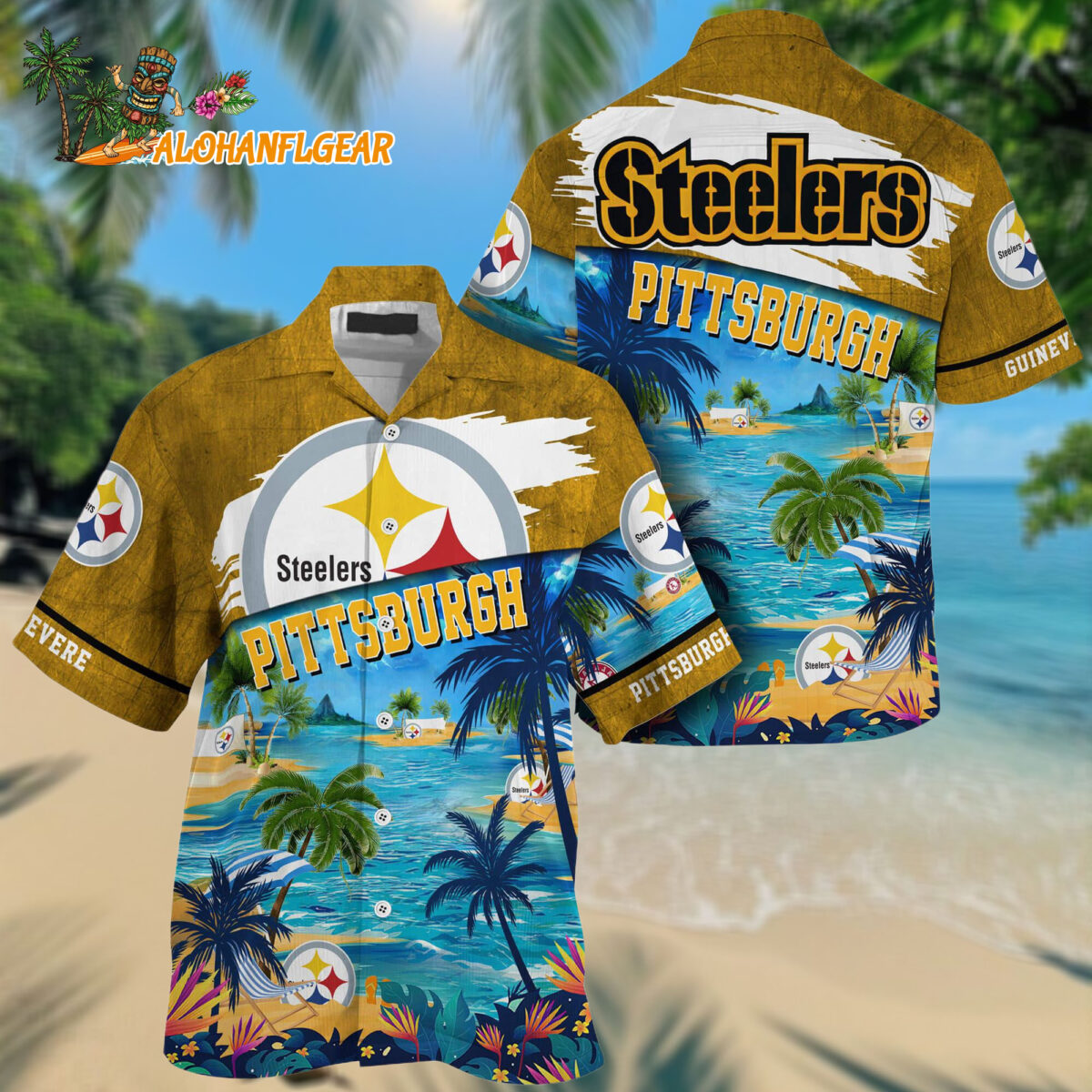 Pittsburgh Steelers Palm Tree Hot Summer Hawaiianan Shirt Gifts Sport Fans