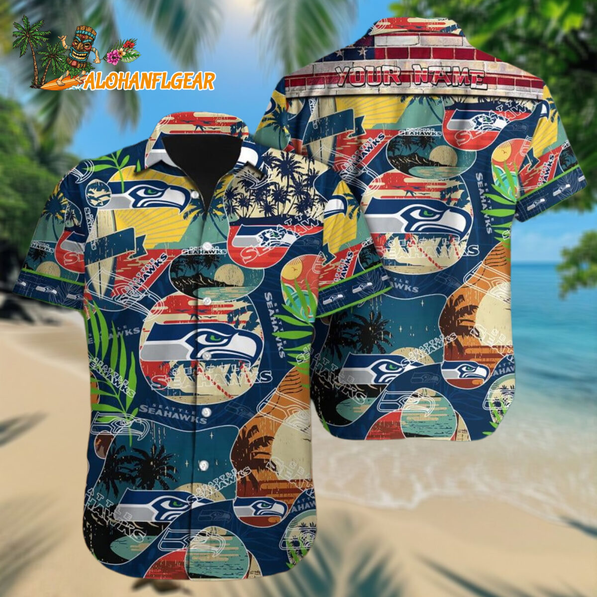 Seattle Seahawks Retro Hawaiianan Shirt Special Vintage Style Hawaiianan Button Shirt