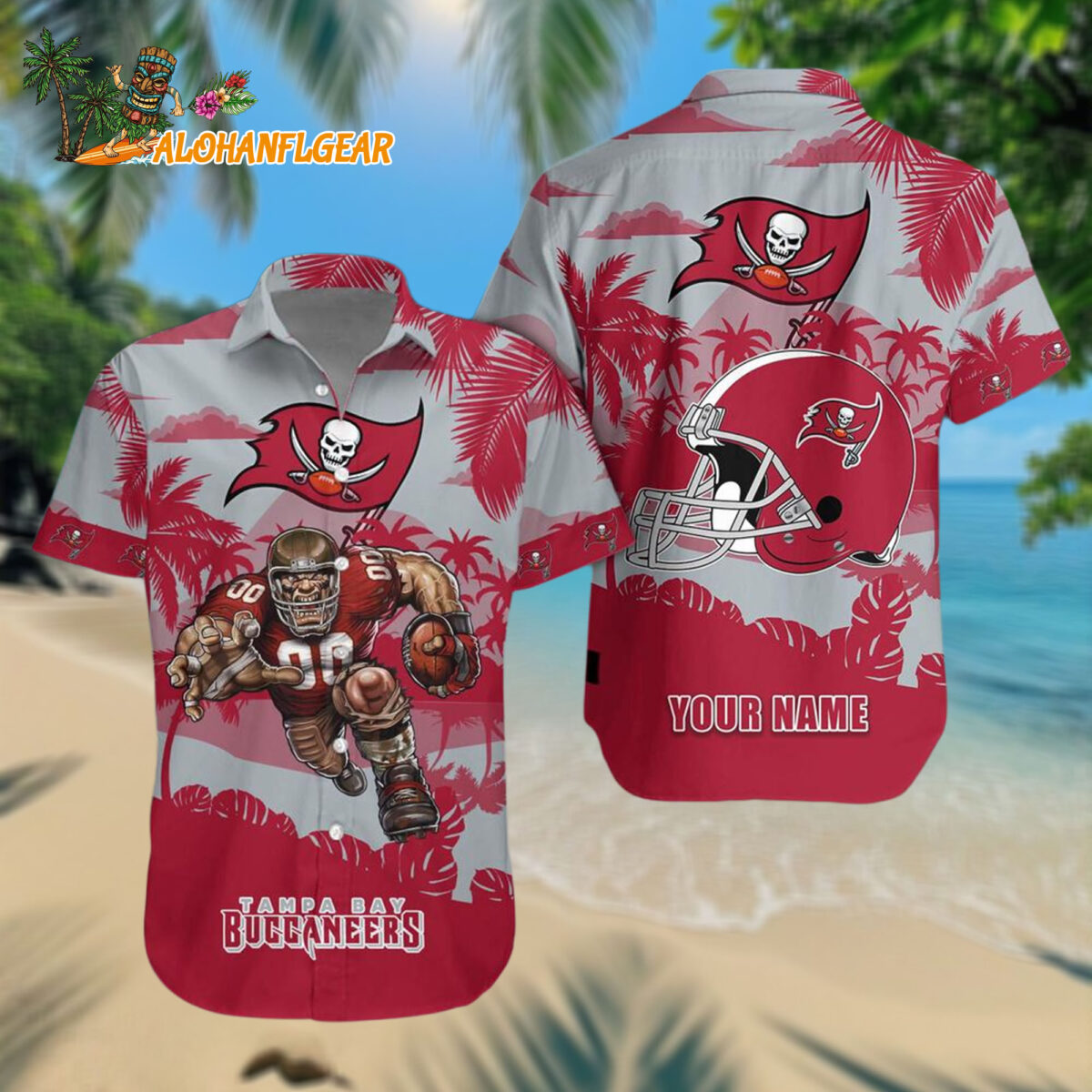 Tampa Bay Buccaneers Football Mascot Summer Hawaiianan Shirt