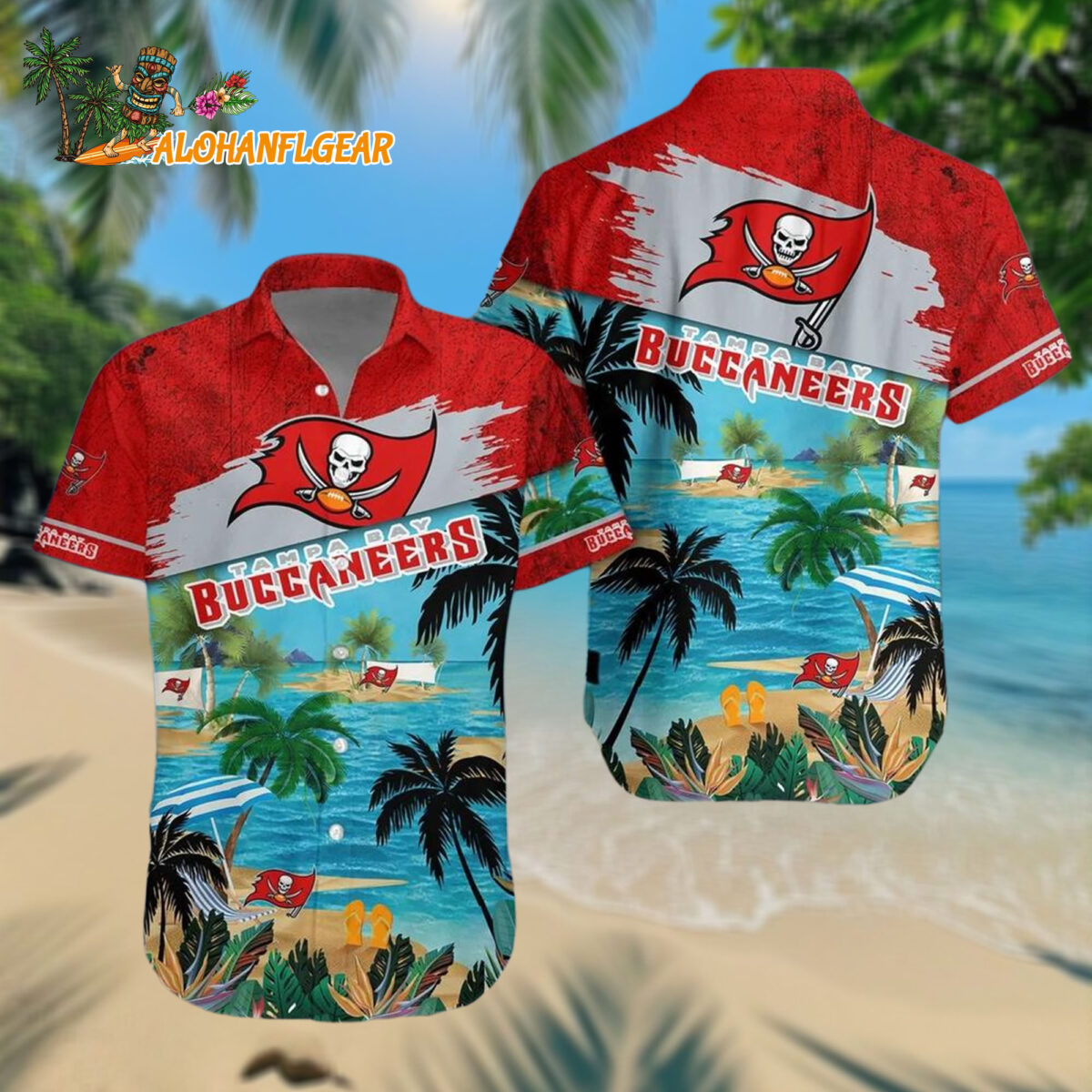 Tampa Bay Buccaneers Palm Tree Summer Beach Aloha Hawaiianan Shirt
