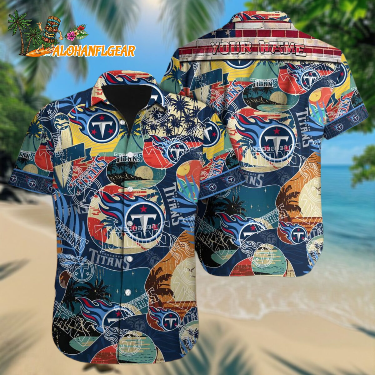 Tennessee Titans Retro Hawaiianan Shirt Special Vintage Style Hawaiianan Button Shirt