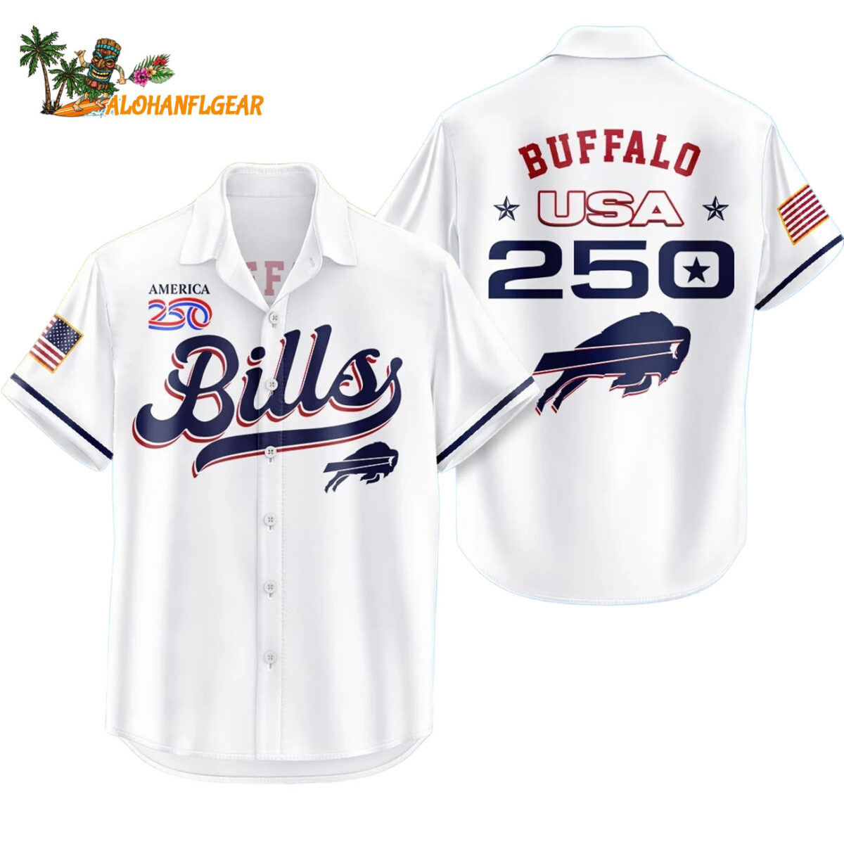 Buffalo Bills USA 250 Years Independence Hawaiian Shirt