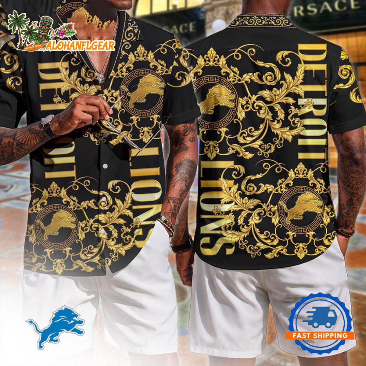 Detroit Lions NFL Luxury Hawaiian Shirt Tropical Aloha Summer Shirt