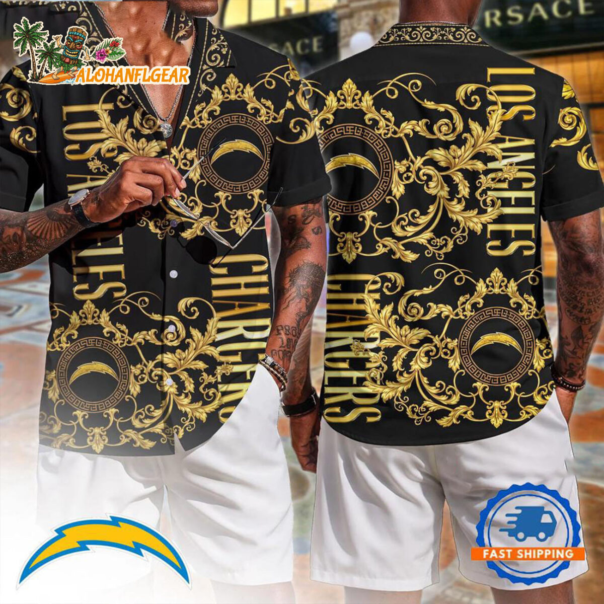 Los Angeles Chargers NFL Luxury Hawaiian Shirt Tropical Aloha Summer Shirt