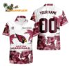 Arizona Cardinals Hibiscus Flower Custom Name Hawaiian Shirt, NFL Aloha Shirt 1