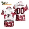 Atlanta Falcons Hibiscus Flower Custom Name Hawaiian Shirt, NFL Aloha Shirt 1