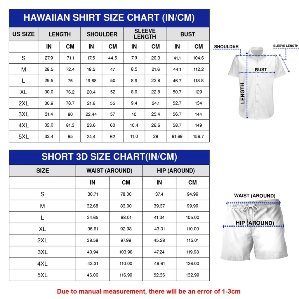 Hawaiian Short size